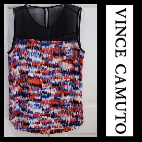 Vince Camuto Tops - VINCE CAMUTO | Large Black Sheer Sleeveless Top